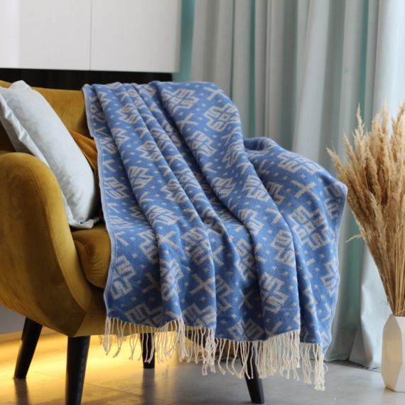 Плед бавовняний сірий SoundSleep Код Незламанової Нацої 140х200 см