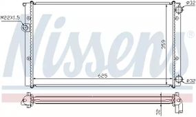 Радіатор охолодження двигуна VW GOLF, NISSENS (652471)