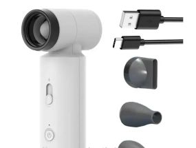 Смарт-фен на аккумуляторе от USB, 4500мАч, 55Вт, Белый/Беспроводной турбовентилятор/Фен аккумуляторный