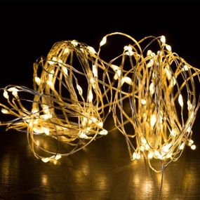 Световая гирлянда led на батарейках и USB, Рождественская гирлянда Роса Теплый белый скидка