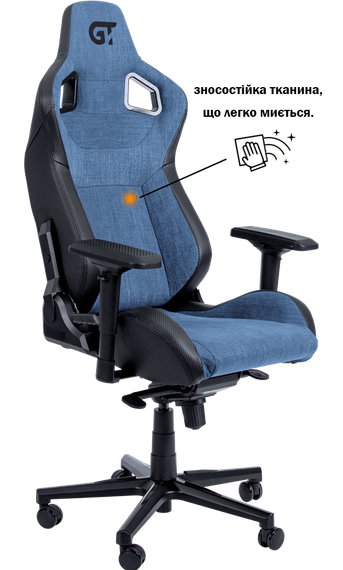 Кресло геймерское GT RACER X-8005 Light blueBlack | Зображення 1