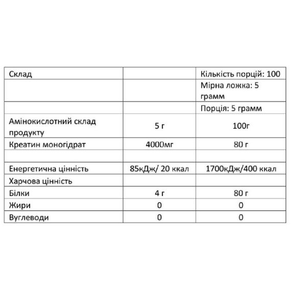 Креатин моногідрат Willmax Creatine Monohydrate 500 g /100 servings/ Orange | Зображення 1