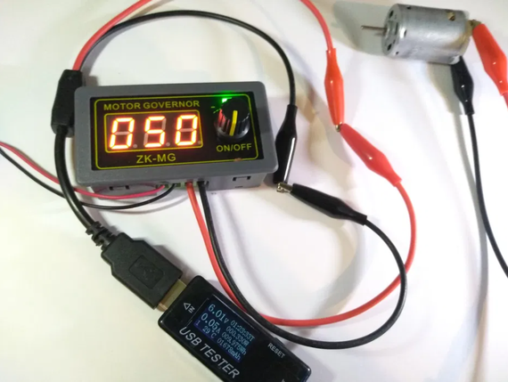 ШИМ регулятор 120W с дисплеем/ DC регулятор мощности с энкодером 5-30V PWM ZK-MG | Зображення 3