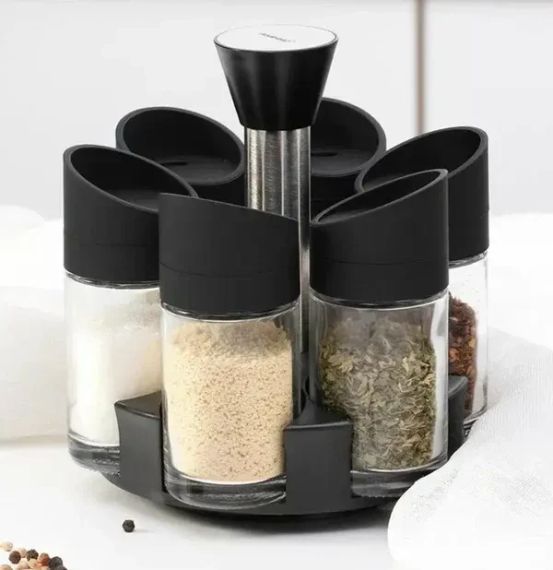 Набор из 6 вращающихся баночек для специй Especia Conjunto De Abastecedor | Зображення 3