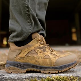 Кросівки тактичні STIMUL Техас / Шкіра / Cordura  / Демі / Зима 27.4, Весна/Осінь, Піксель койот