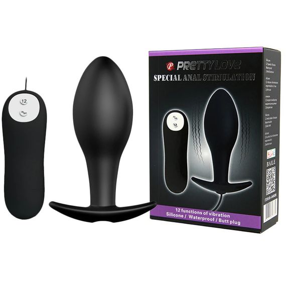 Силиконовая анальная пробка с вибрацией (12 режимов, ААА) | Зображення 8