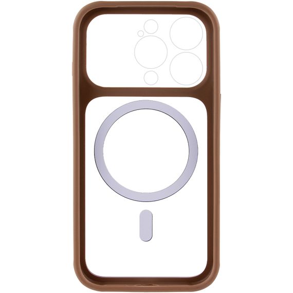 Чохол TPU+PC GETMAN Moon Clear with Magnetic Fit для Apple iPhone 14 Pro Max (6.7") Brown | Зображення 2