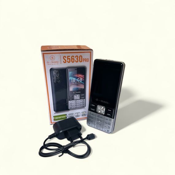 Кнопковий мобільний телефон на 4 сім карти AIEK s-mobile 5630 Black | Зображення 1