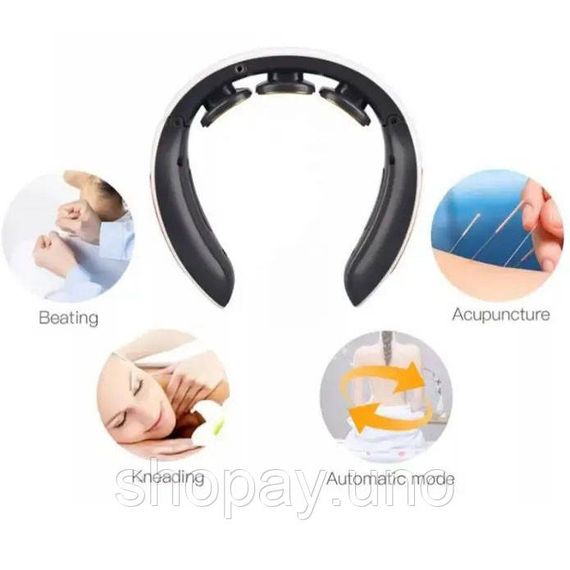 Массажная подушка для шеи дома Smart Neck Massager HX-1680, Подушки подголовники с массажной функцией VO-33 | Зображення 3