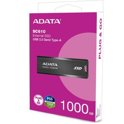 Накопитель SSD USB 3.2 1TB SD610 ADATA (SC610-1000G-CBK/RD) | Зображення 4