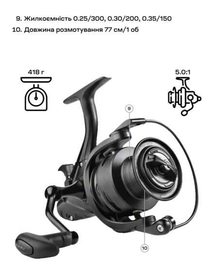 Котушка Brain Classic Carp Baitrunner 5000 4+1BB | Зображення 7