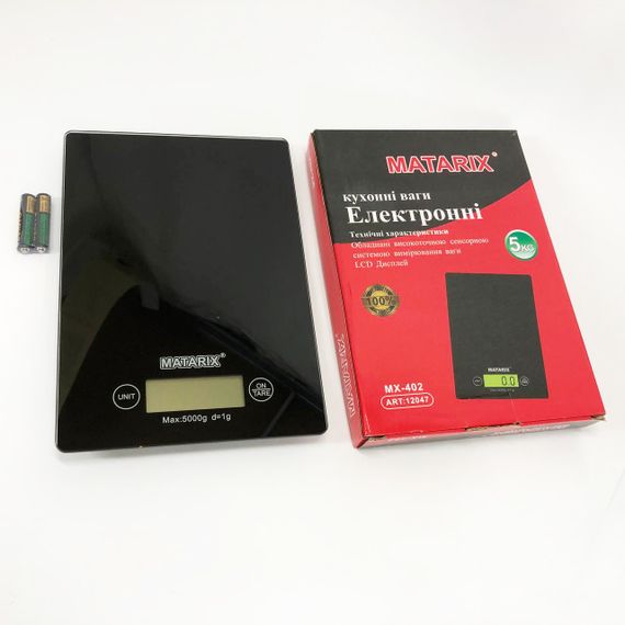 Кухонні ваги з вимірюванням об'єму Matarix MX-402 5 кг, Ваги кухонні з цифровим екраном EZ-90 | Зображення 9