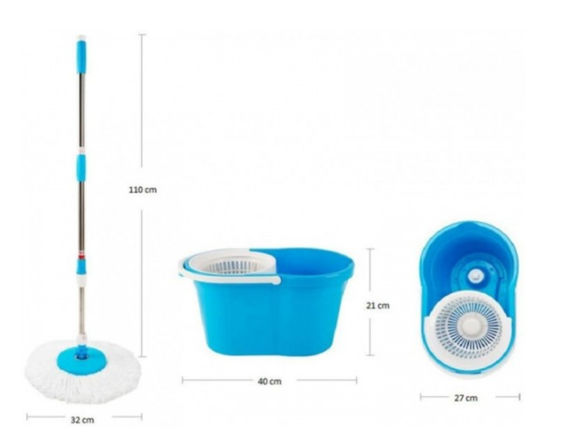 Універсальна швабра з віджимом-центрифугою і відром Easy Mop "Кругла Швабра" | Зображення 5