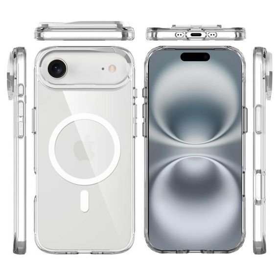 Чехол TPU Space Case Apex with MagSafe для Apple iPhone 17 Air (6.5") Silver | Зображення 3