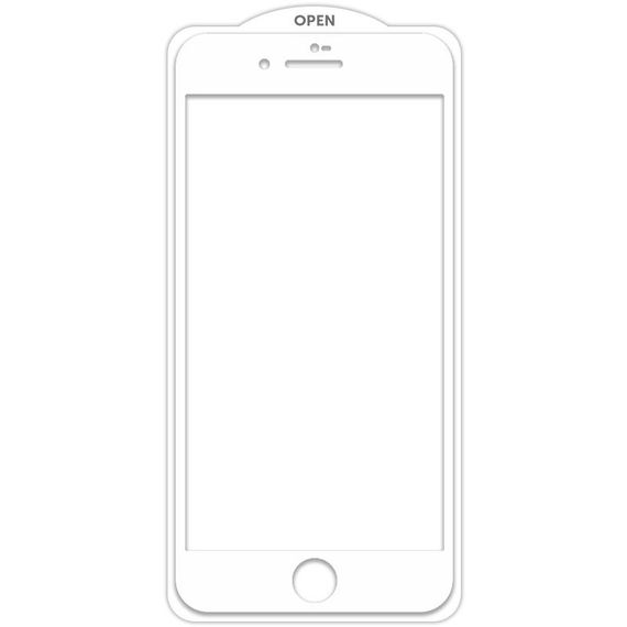 Захисне скло SKLO 5D (тех.пак) для Apple iPhone 7 plus / 8 plus (5.5") Білий / Біла підкладка