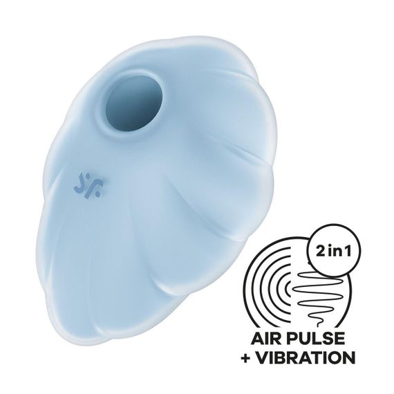 Вакуумный стимулятор с вибрацией Satisfyer Cloud Dancer Blue Sex Aura