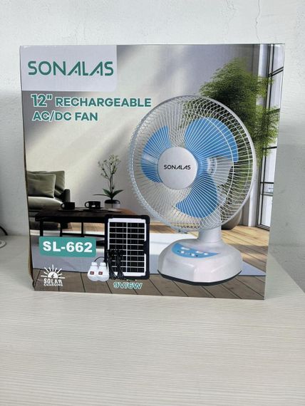 Портативний акумуляторний вентилятор із сонячною батареєю SONALAS SL-662 | Зображення 2