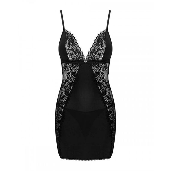 Пеньюар та стрінги Obssesive Maderris chemise & thong XS/S | Зображення 2