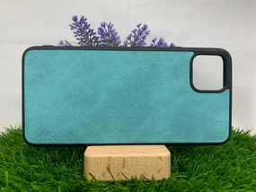 Чехол накладка Google Pixel 4XL кожа голубой