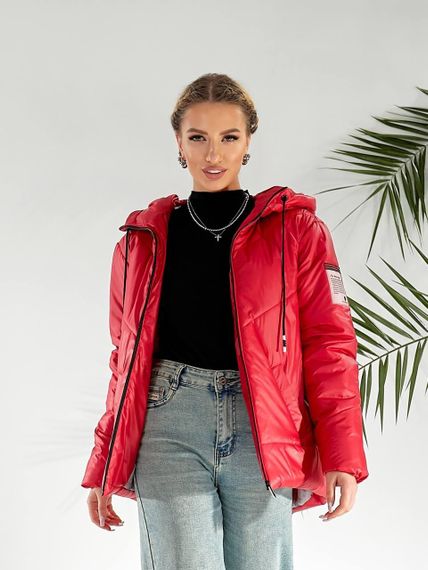 Утеплена куртка, арт.417/2, червоний | Зображення 4