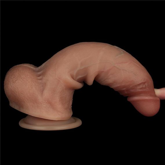 Фалоімітатор - Sliding Skin Pro Dual Layer Silicone Dong 8.5" Flesh #1 Sex Aura | Зображення 5