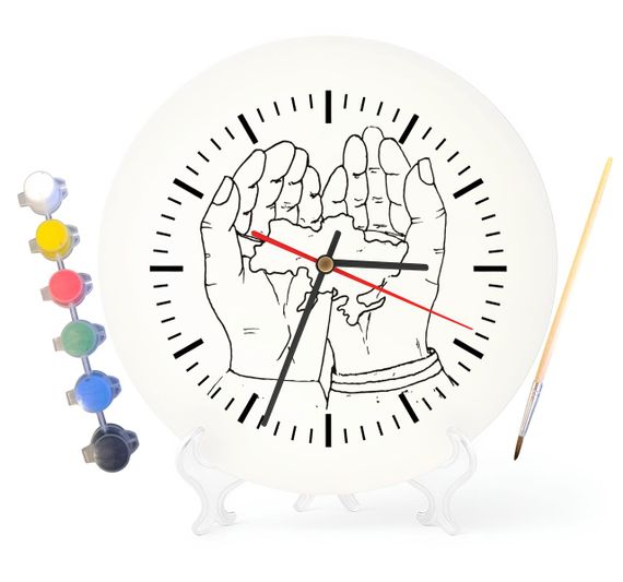 Дитячий набір для творчості годинник розмальовка Я Люблю Україну 30 см (Г0181)