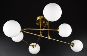 Люстра стельова на 6 лампочок 26790 Латунь 25х80х80 см.