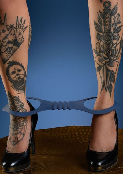 Силиконовые наручники на запястья Taboom Silicone Supreme, синий sexstyle | Зображення 4