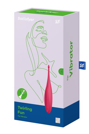 Вібратор для цілеспрямованої стимуляції Satisfyer Twirling Fun з гнучкою шийкою, червоний Sex Aura | Зображення 3