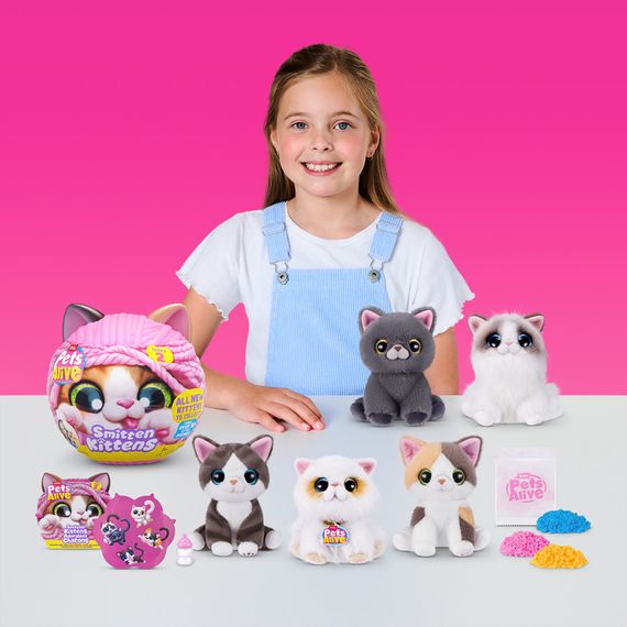 Інтерактивний ігровий набір-сюрприз Грайливі кошенята Pets & Robo Alive S2 9568, 10 різних звуків | Зображення 3