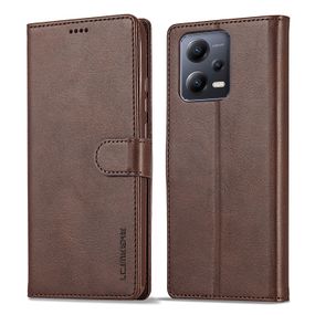 Чохол книжка iMeeke для Poco X5 Pro 5G колір Темно-Коричневий