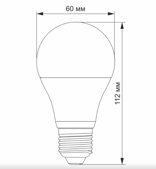 Лампа A60e 12W E27 4100К 220V LED Videx | Зображення 1