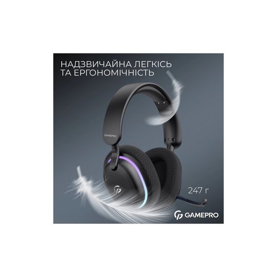 Навушники GamePro Asgard Bragi 7.1 RGB Tri-Mod Black (HSW250B) | Зображення 5