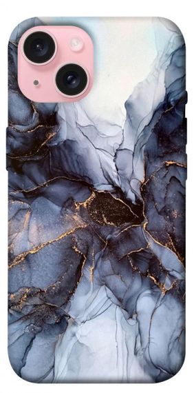 Чохол з картинкою Чорно-білий мармур для Apple iPhone 15 (6.1")