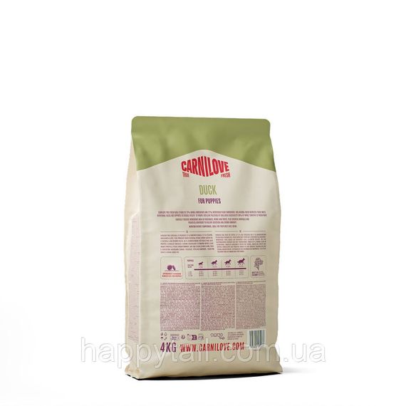 Сухий корм Carnilove True Fresh Puppy для цуценят усіх порід зі свіжою качкою беззерновий 4 кг | Зображення 1