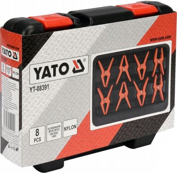 Набір затискачі кліщі для дротів патрубків шлангів 8 штук YATO YT-08391 | Зображення 6