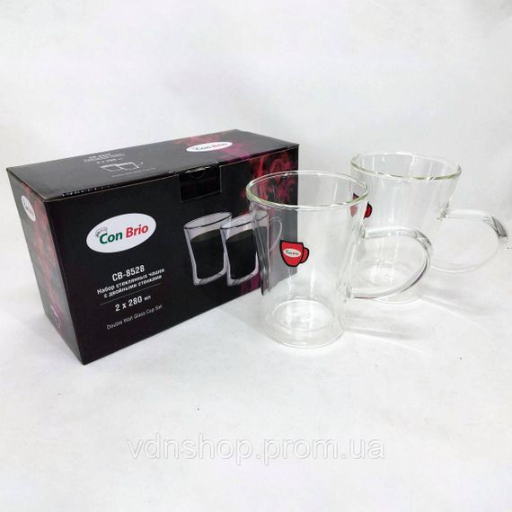 Прозорі кружки з подвійним дном Con, Кружка для кави з подвійним дном Дві чашки MD-47 | Зображення 3