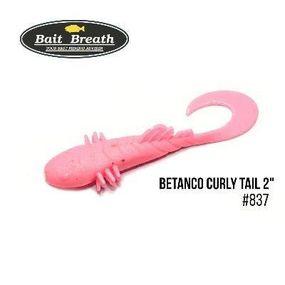 Силіконова приманка, Їстівний силікон Bait Breath BeTanCo Curly Tail 2" (8 шт.) (S837 Bubblegum pink)