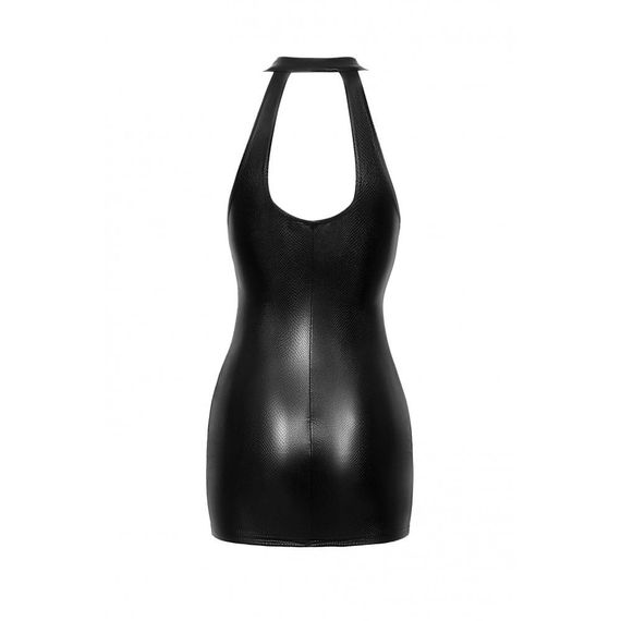 Спокуслива вінілова міні-сукня XL F278 Noir Handmade, з блискавкою, чорна Sex Aura | Зображення 4