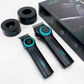 Машинка для стрижки волос с универсальным питанием VGR, Профессиональный триммер с насадками NH-92