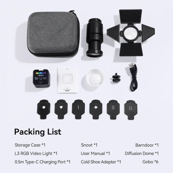 Відеосвітло Ulanzi Vijim L3 RGB COB Fill Light (UV-L052GBB1 L3 RGB) | Зображення 1