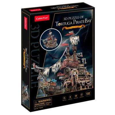 Пазл Cubic Fun 3D Пиратский корабль Тортуга (T4039h) - Топ Продаж!