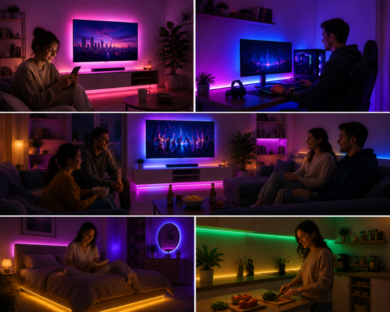 Гнучка світлодіодна стрічка RGB USB 20м / RGB стрічка / USB Led стрічка + пульт | Зображення 1