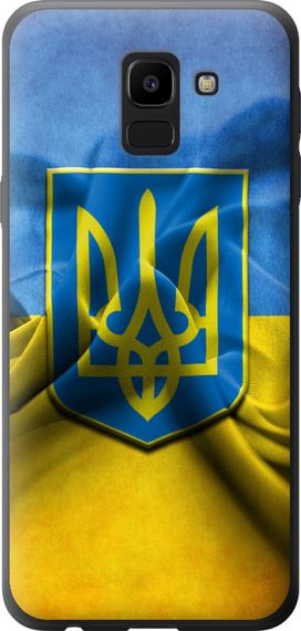 Чехол на Samsung Galaxy J6 2018 Флаг и герб Украины 1 "375u-1486-17620"