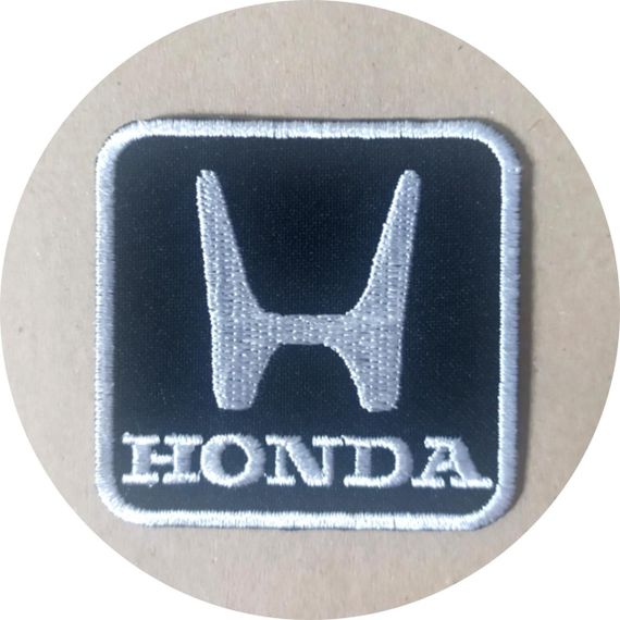 Нашивка на одежду (термо) Honda Хонда 62*62 мм Чорний
