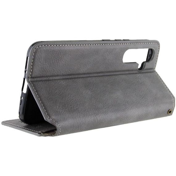 Шкіряний чохол-книжка GETMAN Cubic (PU) для Samsung Galaxy A37 5G Сірий | Зображення 5