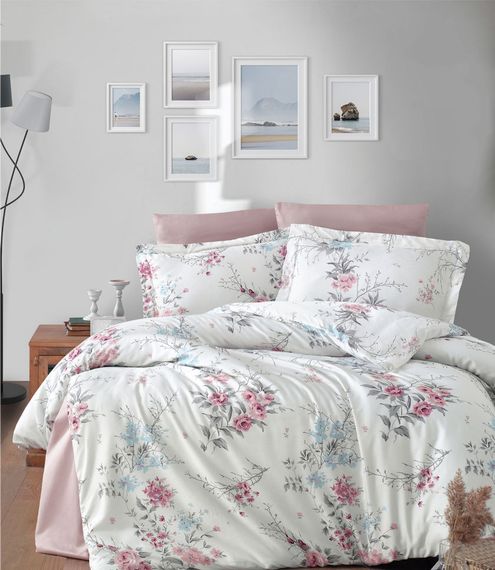 Постельное белье First Choice Cotton Satin 200 х 220 см Leena Powder