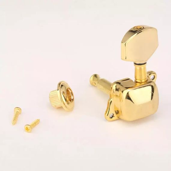 Колки для электрогитары и акустической гитары золотые J21 3L+3R gold | Зображення 6