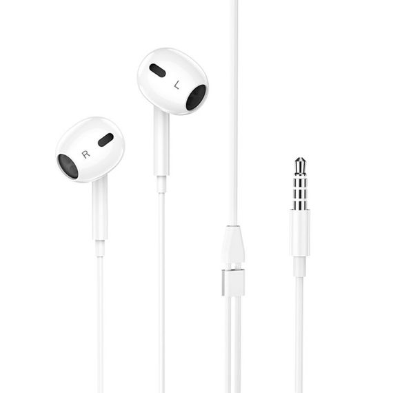 Стерео навушники Hoco M101 Max (3.5mm/1.2m) White | Зображення 1