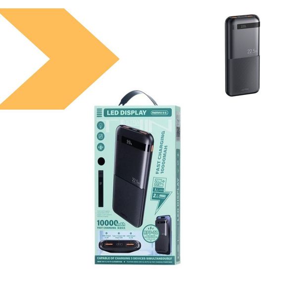 Портативний зовнішній акумулятор з підтримкою Power Delivery PD та Quick Charge QC, REMAX RPP-71 10000mA (47247-RPP-71_475) | Зображення 1